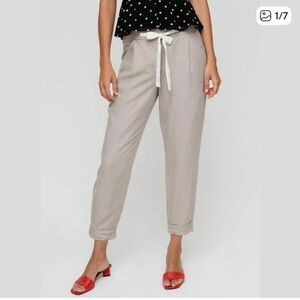 Wilfred Light Gray Trousers with Drawstring